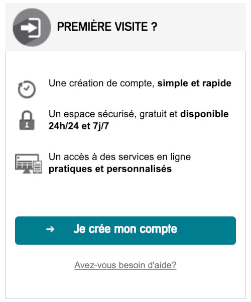 Création de mon compte Pacifica Mutuelle sur ca-prestations-sante.fr