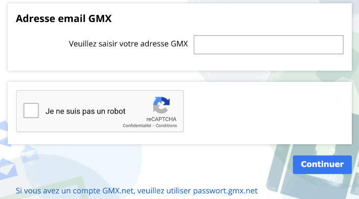 Récupérer mon mot de passe messagerie GMX Caramail