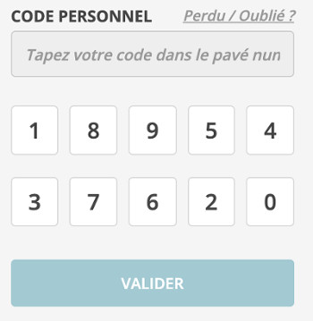 Saisir mon code personnel sur www.ca-illeetvilaine.fr