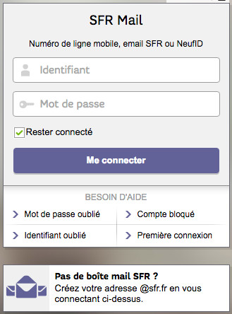 Se connecter à ma messagerie SFR mail - messagerie.sfr.fr