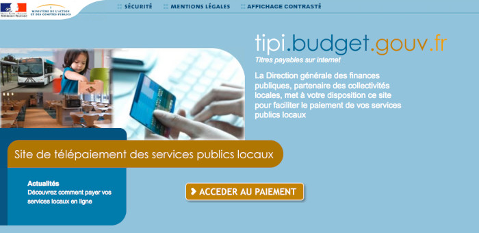 www.tipi.budget.gouv.fr : accès au paiement en ligne