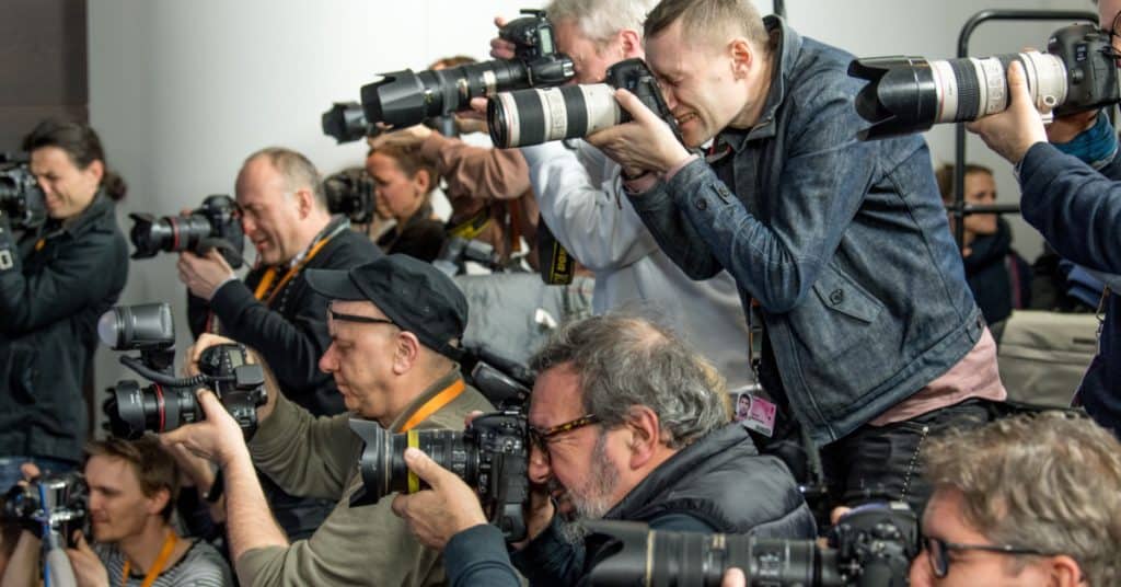 Photographes professionnels lors d'un évènement à Berlin