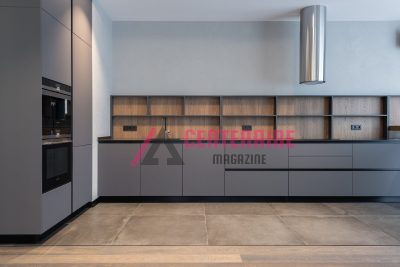 Spacious kitchen in modern apartment