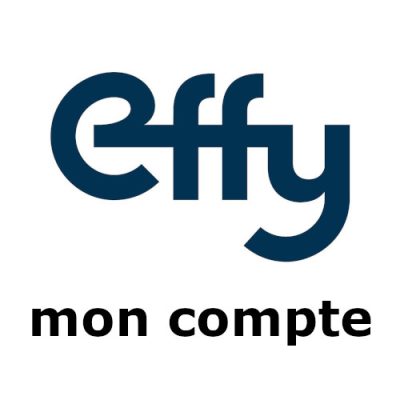 Logo de la marque Effy avec le slogan "Mon compte - Connectez-vous à votre espace client sur effy.fr"